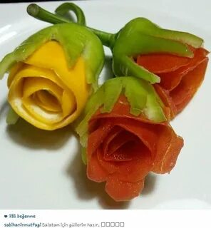 Цветы из овощей своими руками