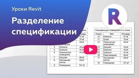 Спецификации revit
