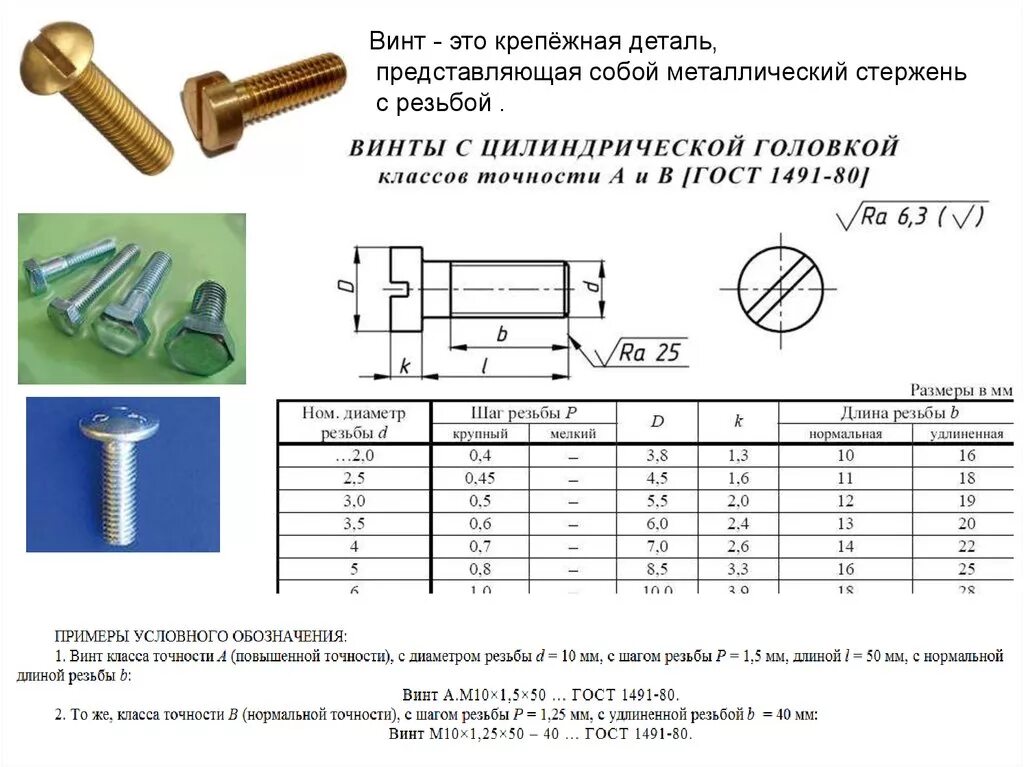 Класс 2 резьбы. Крепежный винт с цилиндрической головкой ГОСТ 1491-80. Винт 2м5х12-5.8. Винт м4 соединение размер. Винты м3x16 ГОСТ.