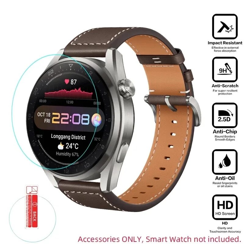 Закаленное стекло для Huawei Watch 3 Pro 48 мм, умные часы с защитой от царапин,