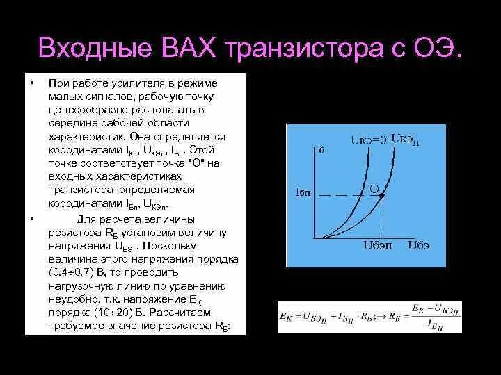 Определение рабочей точки