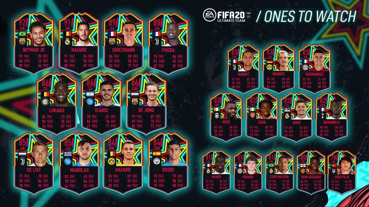 Ones to watch. The ones to watch. Ones to watch fifa card template. Best ones to watch. Otw fifa 20.