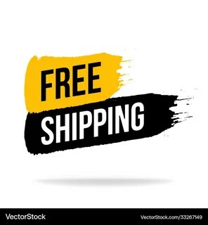 Free shipping icon emblem logo in brush stroke Vector Image