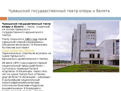 Чувашский театр оперы афиша