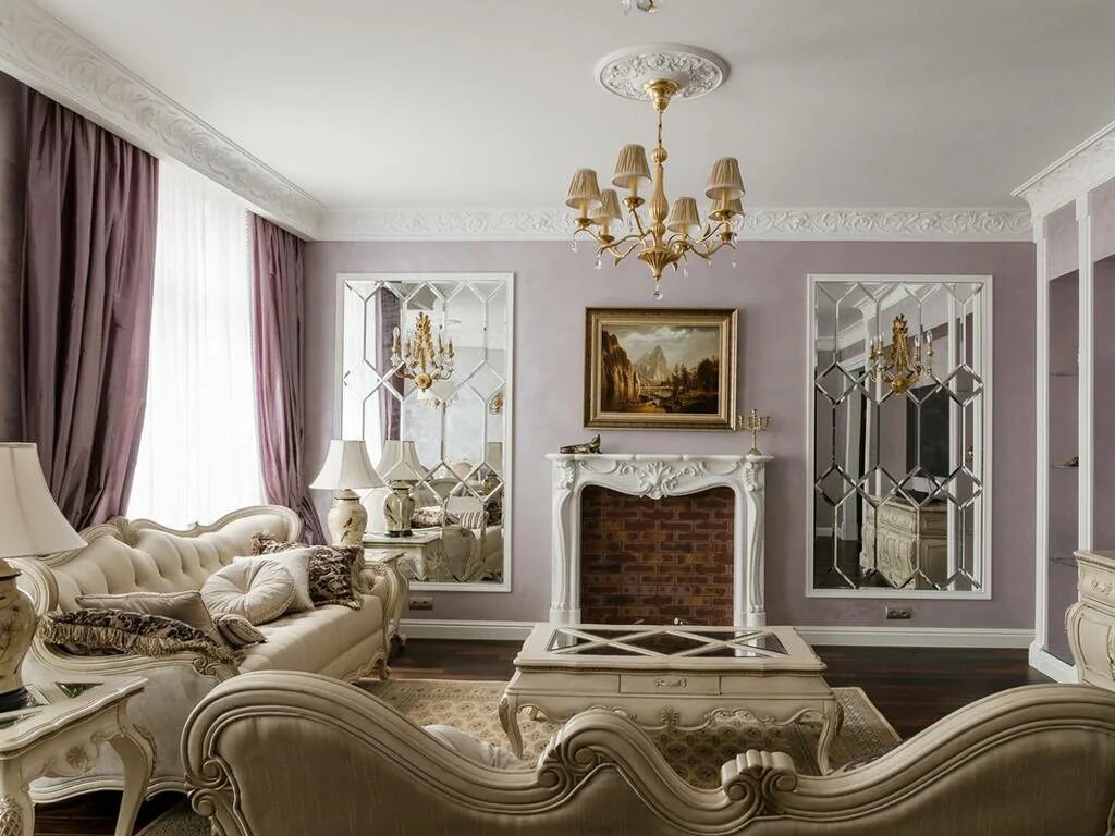 Дизайнер Татев Саакян. Гостиная в классическом стиле. Декор гостиной в классическом стиле. Современный классический стиль в интерьере.