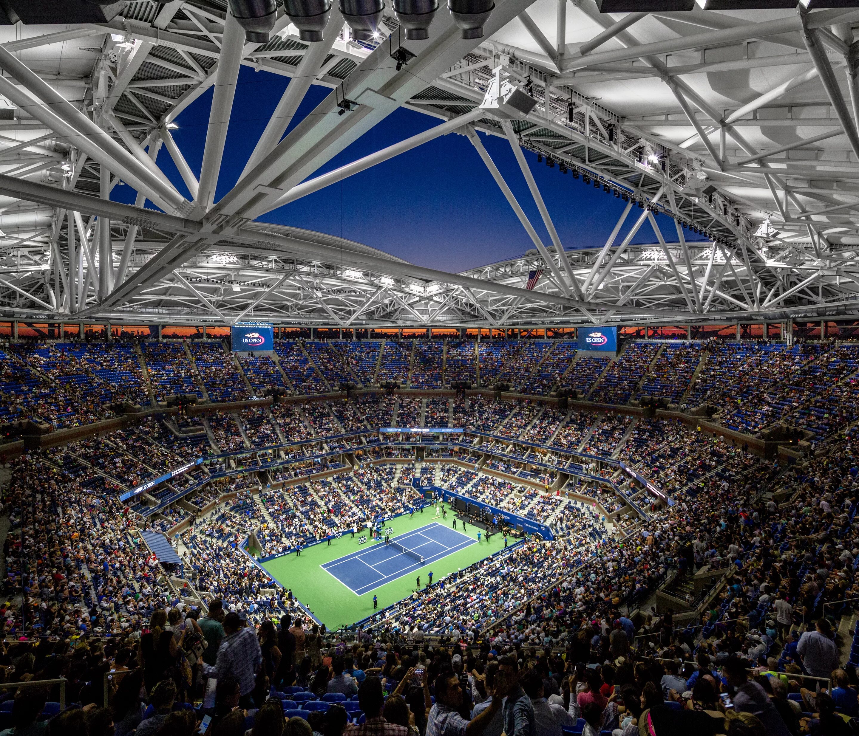 Стадион Артура Эша в Нью-Йорке. Стадион Артура Эша. Us open Arthur Ashe Stadium.