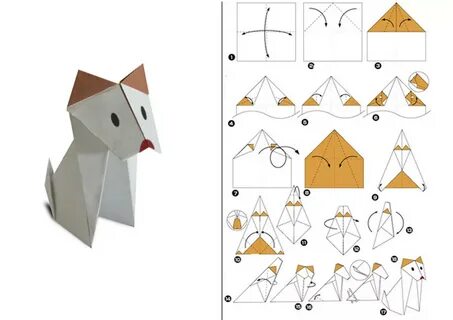 Как сделать собачку из бумаги