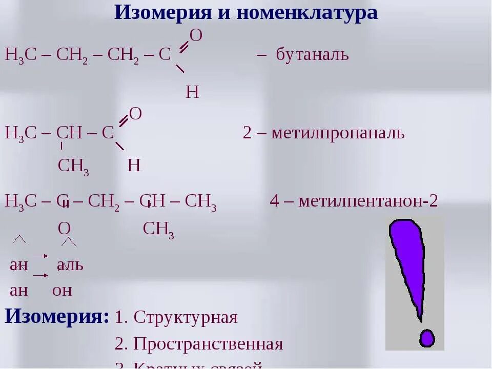 Бутаналь класс