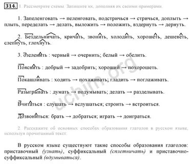 Русский язык 7 класс разумовская упр 314