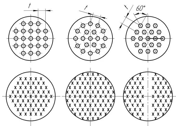 Трубная схема. Чертеж расположение труб в трубной решетке. Виды соединений трубных проводок. Расчетная схема паропровода. Трубная схема.