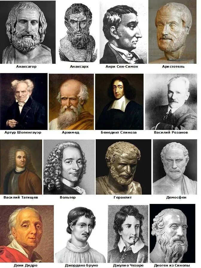 Великие философы. Знаменитые философы. Ученые философы. Портреты философов.