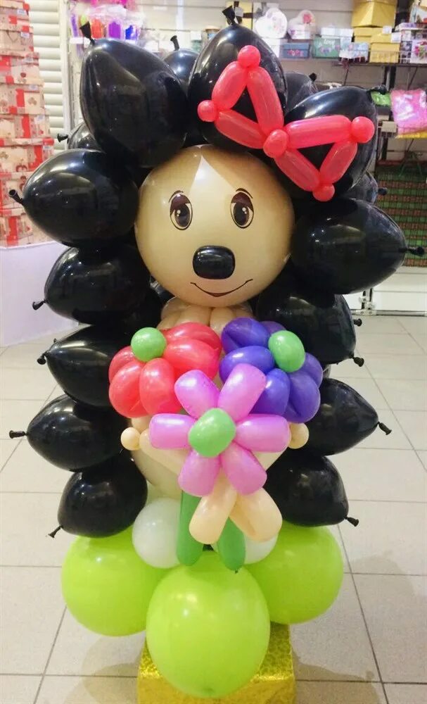 Фигуры из шаров. Ежик из воздушных шаров. Медведь из воздушных шаров. Ежик из шариков воздушных.