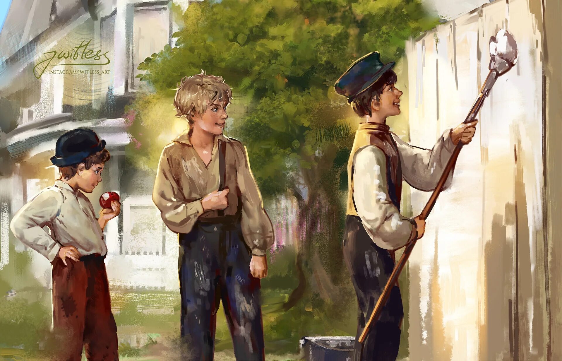 Том сойер находит приключения. Том сойер. том сойер иллюстрации. рисунок тома сойера. том сойер красит забор.
