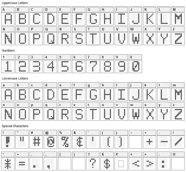 Lcd font