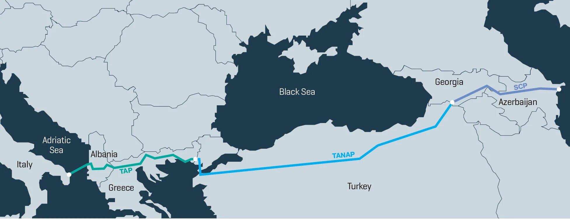 Южный газовый коридор Азербайджан на карте. Азербайджан газовый трубопровод на карте. Газопровод из Азербайджана в Европу на карте. Трубопровод газа из Азербайджана в Европу карта.