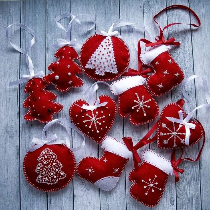 НЕОБЫЧНЫЕ НОВОГОДНИЕ ИГРУШКИ. Enfeites de natal de tecido, Bolas de natal person