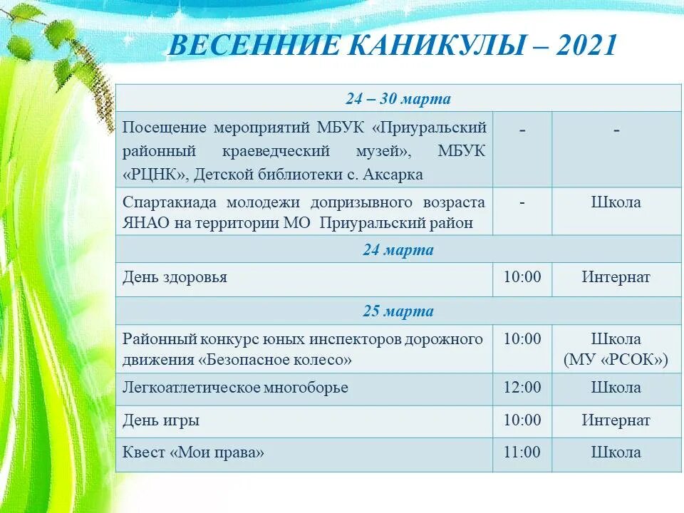 План мероприятий на каникулы в школе. Мероприятия на каникулы. Мероприятия на весенние каникулы. План мероприятий на весенние каникулы.