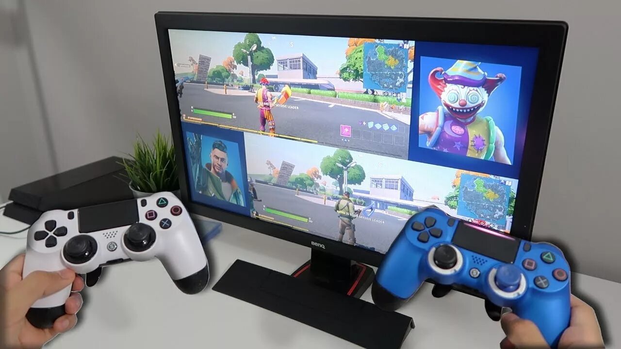 Экран пс 2. Экран для ps4. PLAYSTATION С экраном. Fortnite сплит скрин пс4. Игры на раздельном экране на ps4.