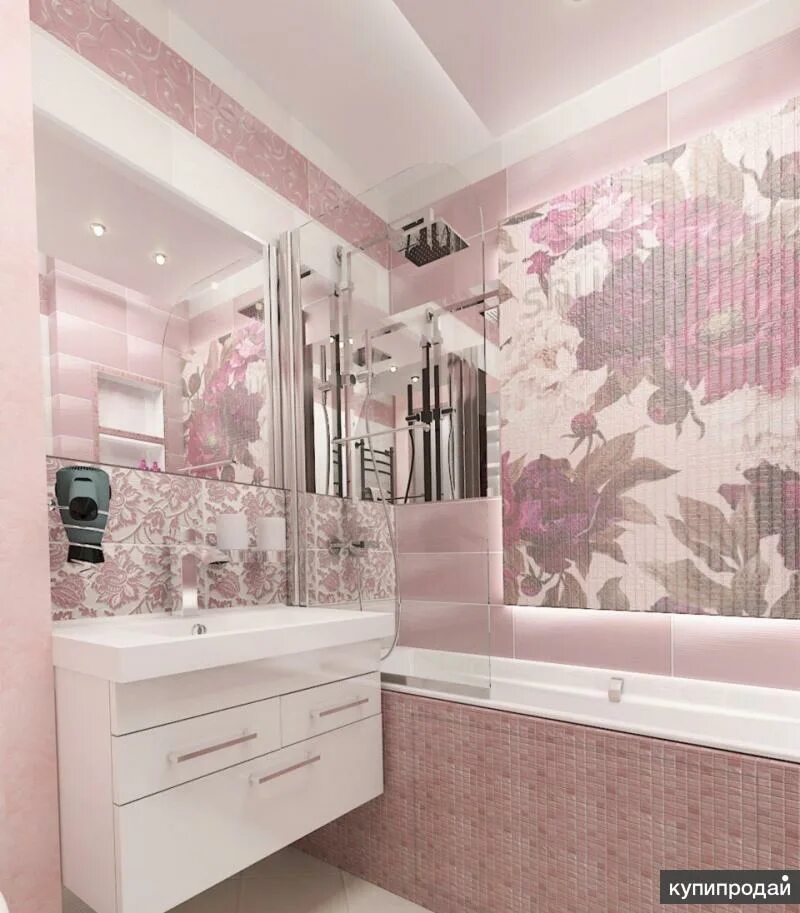 Ванная в фиолетовом цвете, дизайн, интерьер, фото Purple bathroom decor, Bathroo