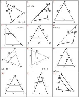 Задачи на признаки подобия треугольников 8 класс по готовым чертежам