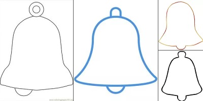 шаблон колокольчика для вырезания