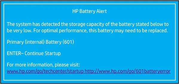 Battery error. Low temperature Alert 607. CMOS checksum.