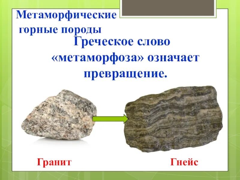 Горные породы определение 5 класс. Осадочные и метаморфические горные породы. Метаморфические горные породы. Иетаморфичские горные пород. Гранит метаморфическая порода.