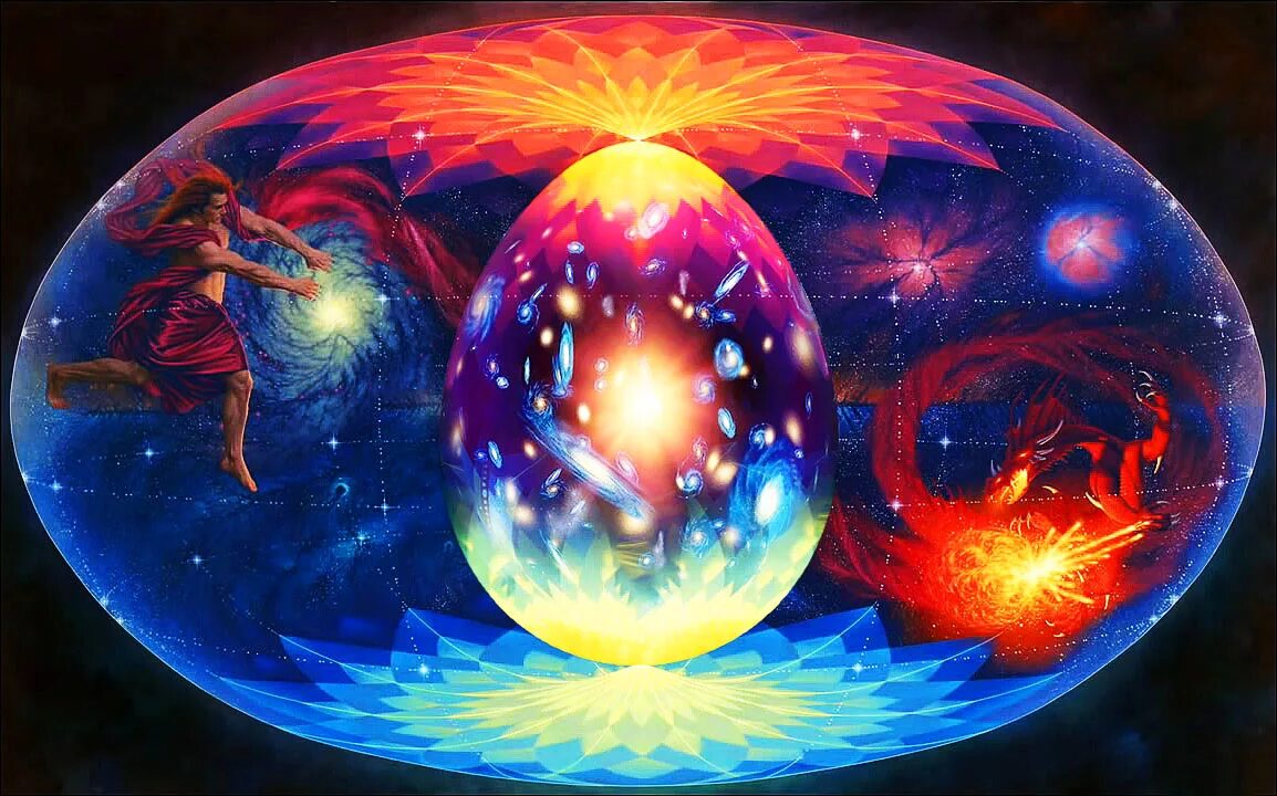 Океанида плейона. Бог создает мир. Миф откосмическом яйце. Бог творец. Вселенная миф.