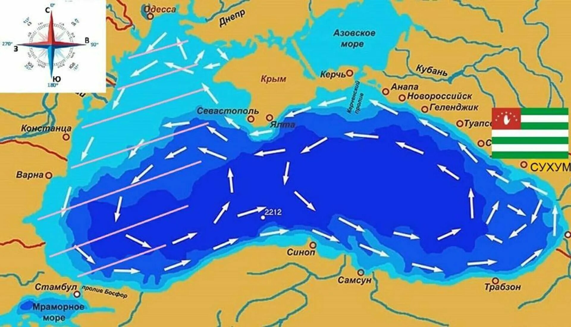 Какие течение воды. Течение в черном море направление. Карта течений черного моря. Морские течения черного моря. Бассейн черного моря реки.