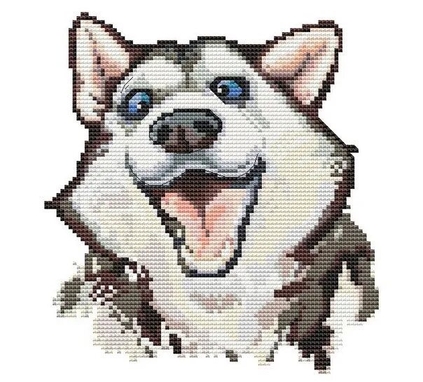 Вышивка хаски. Хаски схема. Вышивка хаски крестом. Риолис хаски 1626. Вышивка хаски крестом.