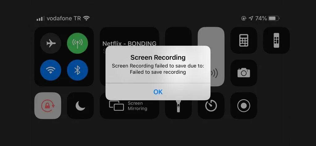 Screen recording. Screen recording failed to save. error saving recorder inglip.