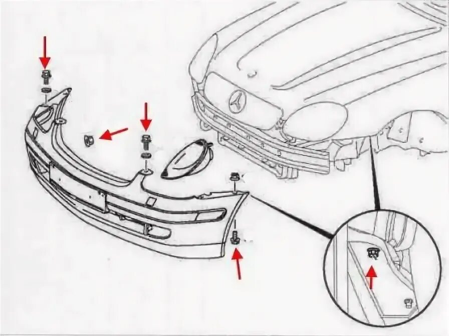 Comment enlever les pare-chocs avant et arrière Mercedes Classe R W251