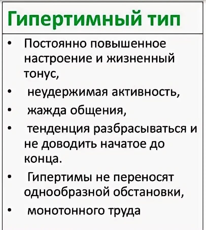 Гипертимно конформный тип акцентуации. Патохарактерологический диагностический опросник (пдо) а.е. личко. гипертимный тип акцентуации пример персонажа.