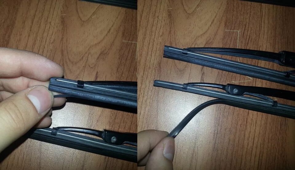 Замена резинок в штатных щетках стеклоочистителя "Дворниках" - Daewoo Gentra, 1,