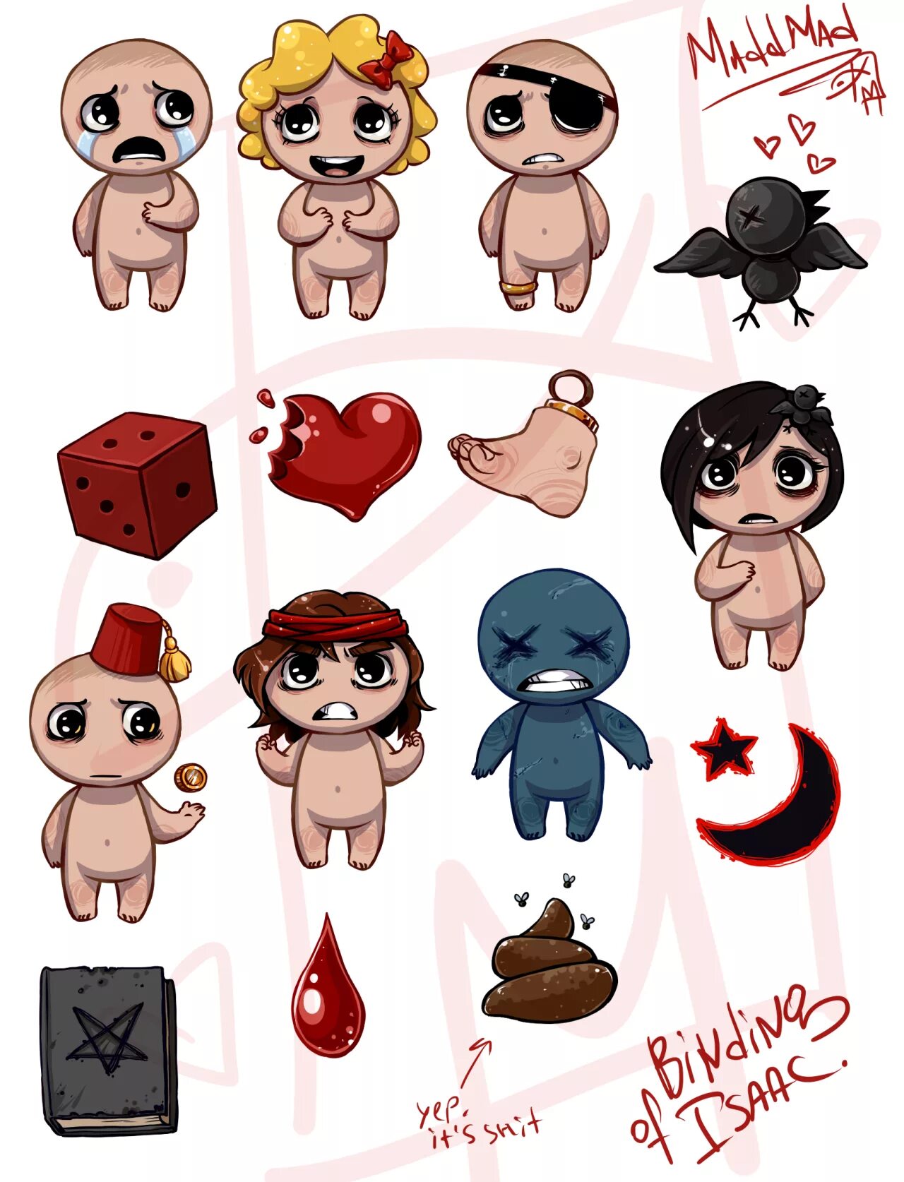 Мод биндинг оф айзек. The binding of isaac фигурки. айзек r34.