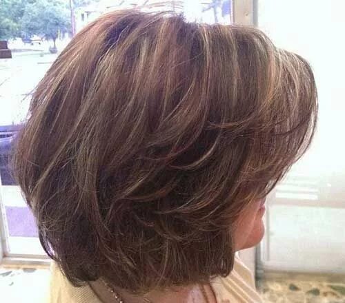 Градуированный каре на средние волосы фото сзади Most Beloved Layered Bob Styles  Hair styles 2017, Short hair s