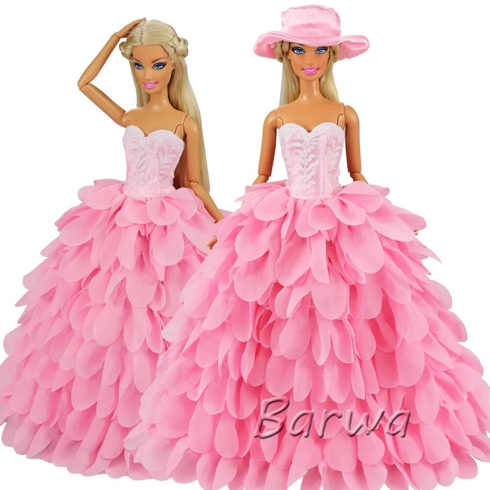 Платье для куколки. Комплект одежды, Barbie Mattel 4918804. Кукла Barbie Pink Gown. Платье Барби валберис для детей. Платье для Барби.
