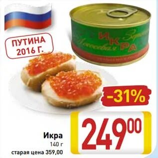 Икра акции магазинов