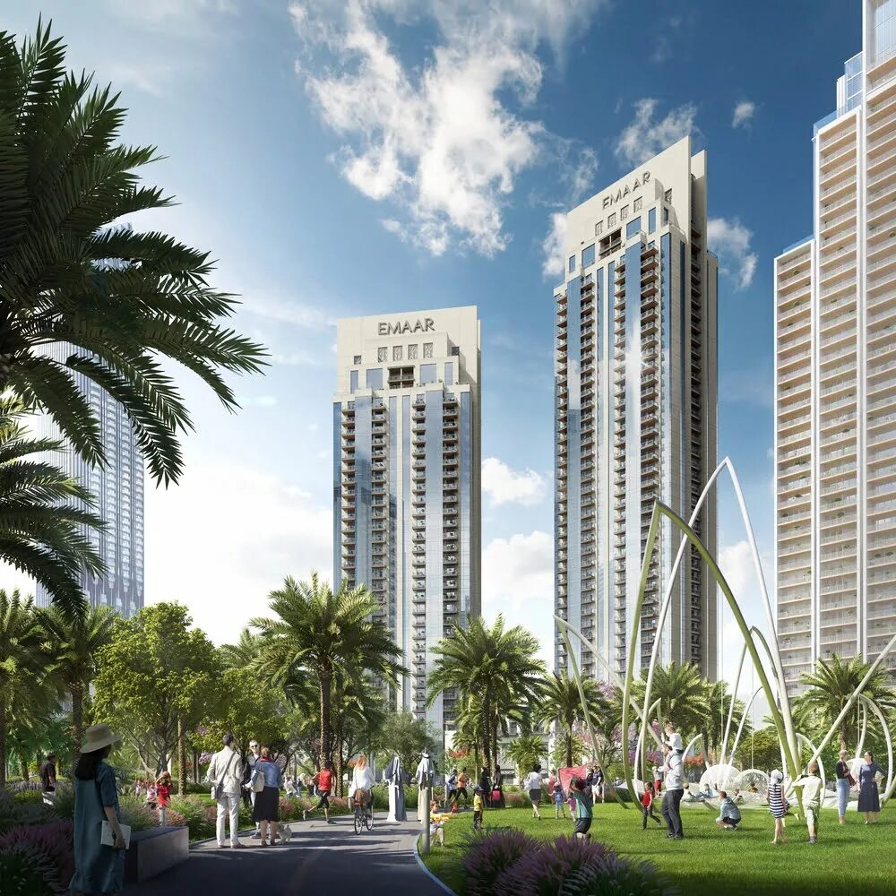 Creek horizon дубай. Emaar creek дубай. Апартаменты dubai creek. Creek rise. Парк айленд дубай.