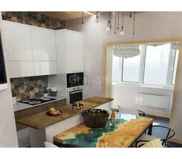 Однокомнатная с балконом с кухни