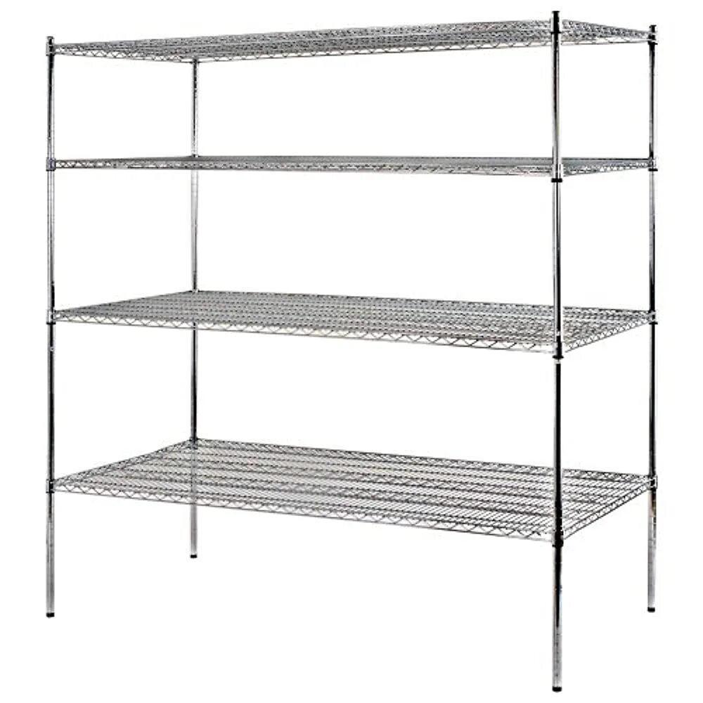 Стойка Shelving 206. Многоярусный стеллаж для хранения. Ярусные полки. Проволочные стеллажи демонстрационные.