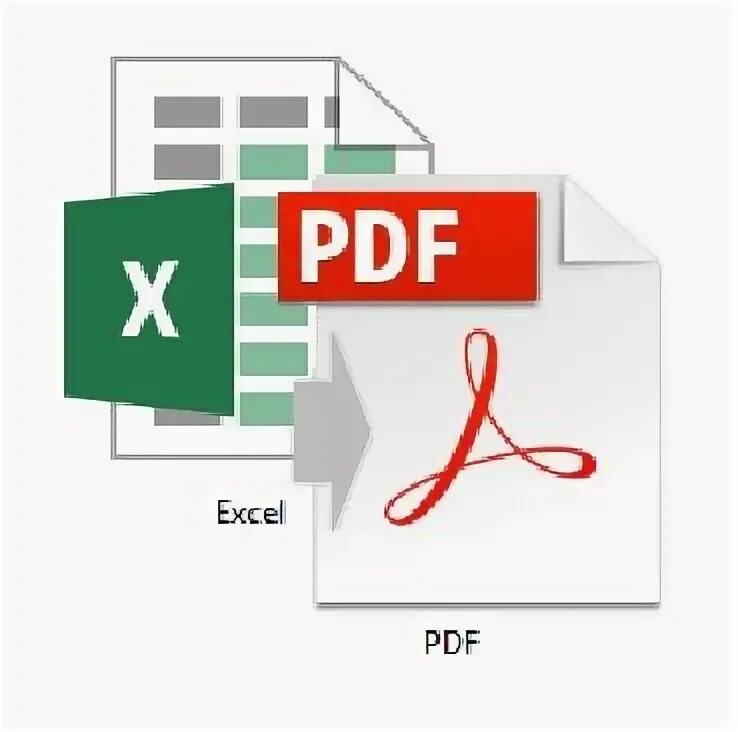 Преобразовать pdf в xlsx. Надпись pdf.