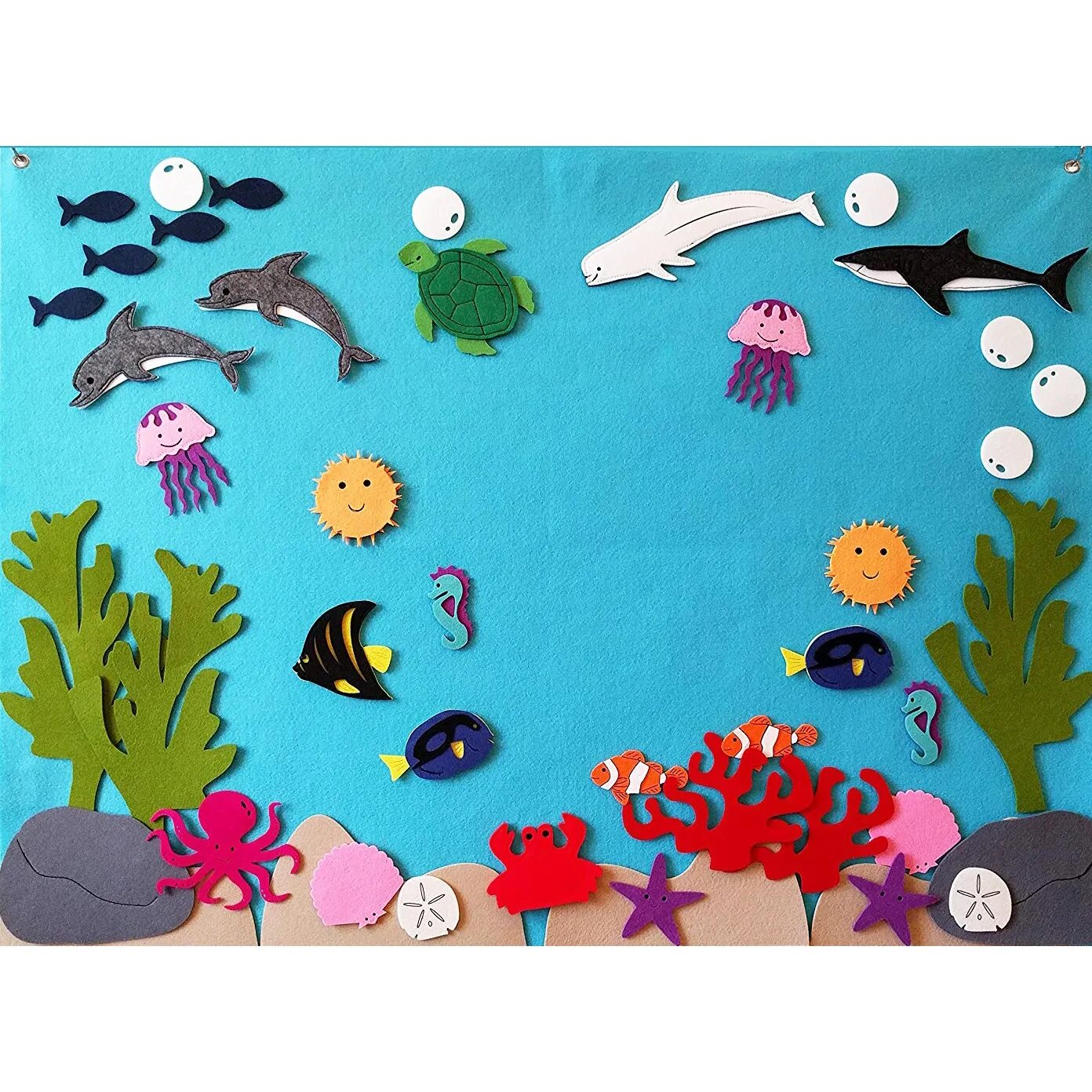 Аквариум с рыбками из фетра. Under the sea baby shower. Моря и океаны в монтессори. We are stars project school craft. Summer theme crafts for preschool.