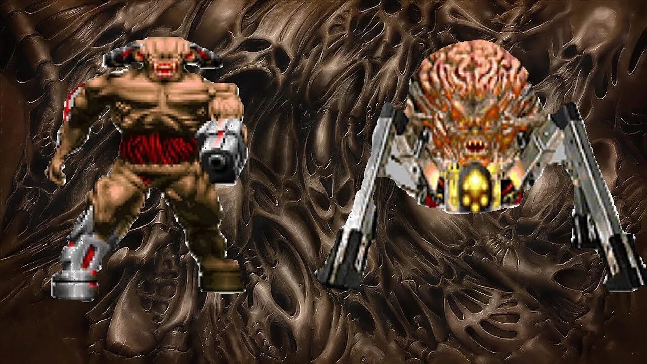 Монстры 1 уровня. Doom 2 монстры Кибердемон.