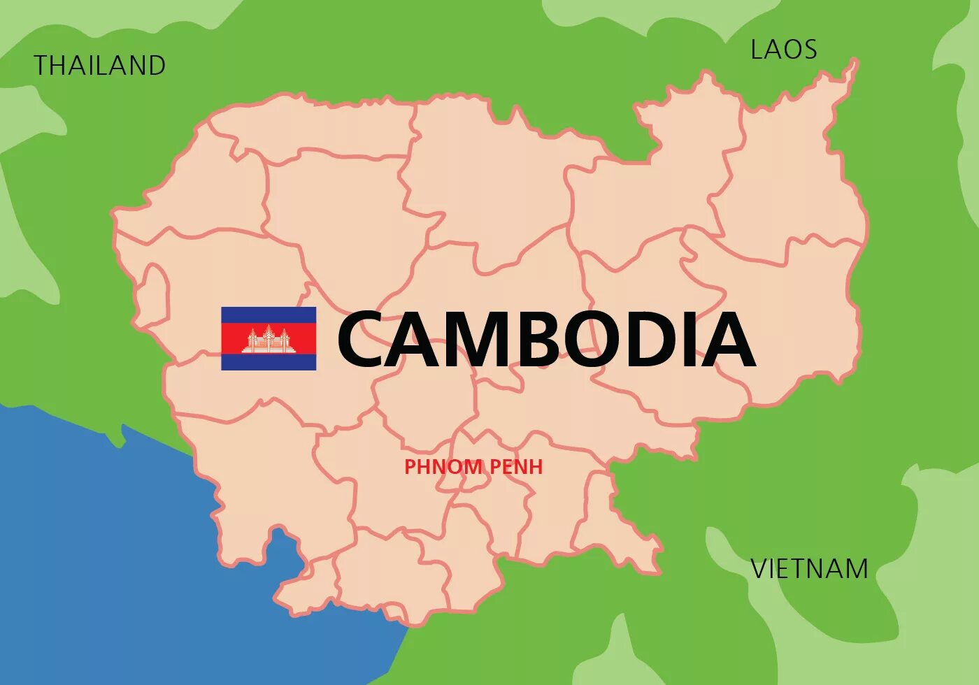 В какой стране находится камбоджи. Cambodia на карте. Камбоджа географическое положение.