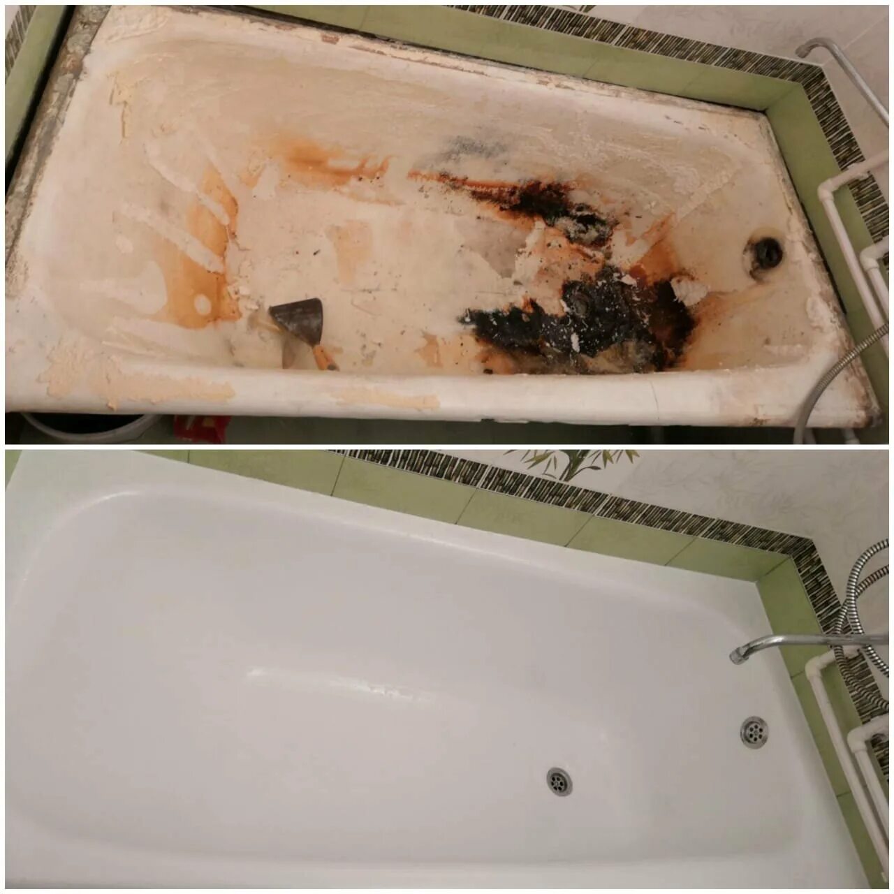 отремонтировать покрытие ванны. реставрация ванн в краснодаре. адрес. реставрация ванн великие. ванна до и после.