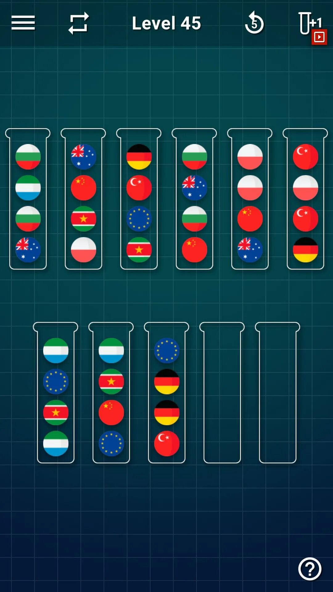 Игра сортировка цветов по колбу