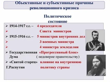 Причины революционного кризиса