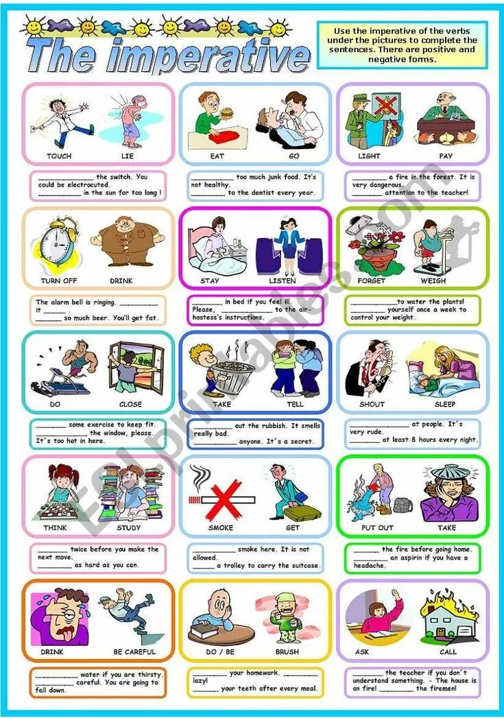 Imperative exercises. Imperatives games. imperatives worksheets. imperative sentences.