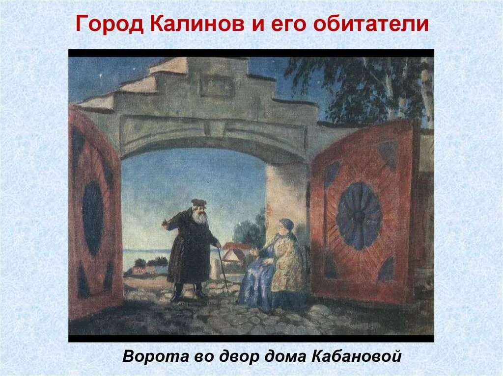 Калинов и его обитатели. Островский гроза город Калинов. Город в грозе Островского. Город Калинов и его обитатели в пьесе гроза.